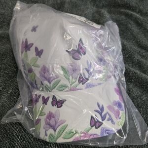 Floral Butterfly Print Hat
